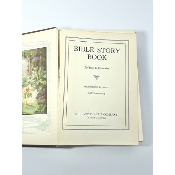 1934 Elise E. Egermeier “Bible Story Book” Hardcover Illustrated - Picture 8 of 13